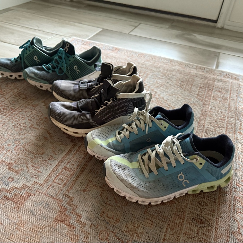 On Running Athletic Shoes - all three pairs sold together (will not separate) - Picture 2 of 8